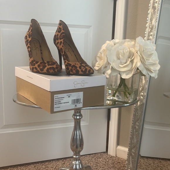 Jessica Simpson New Maxi Leopard stiletto heels Size 8 - Picture 7 of 7